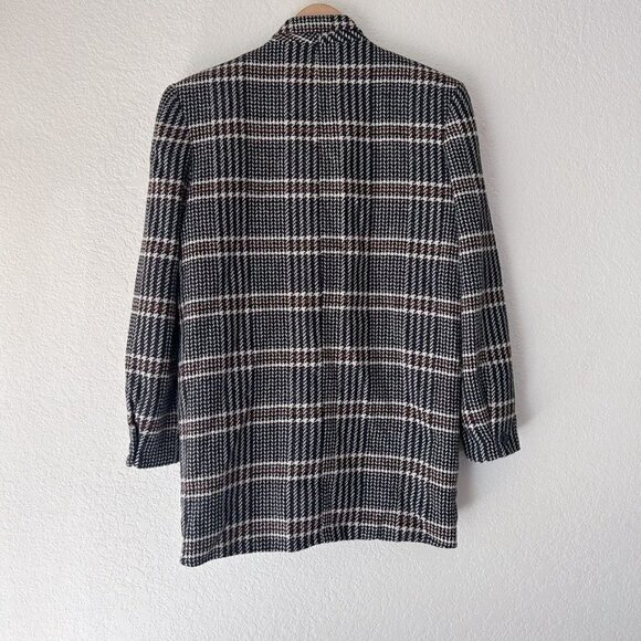 Vintage Toffs Women's Plaid Wool Blend Blazer Size 6 - Picture 2 of 7